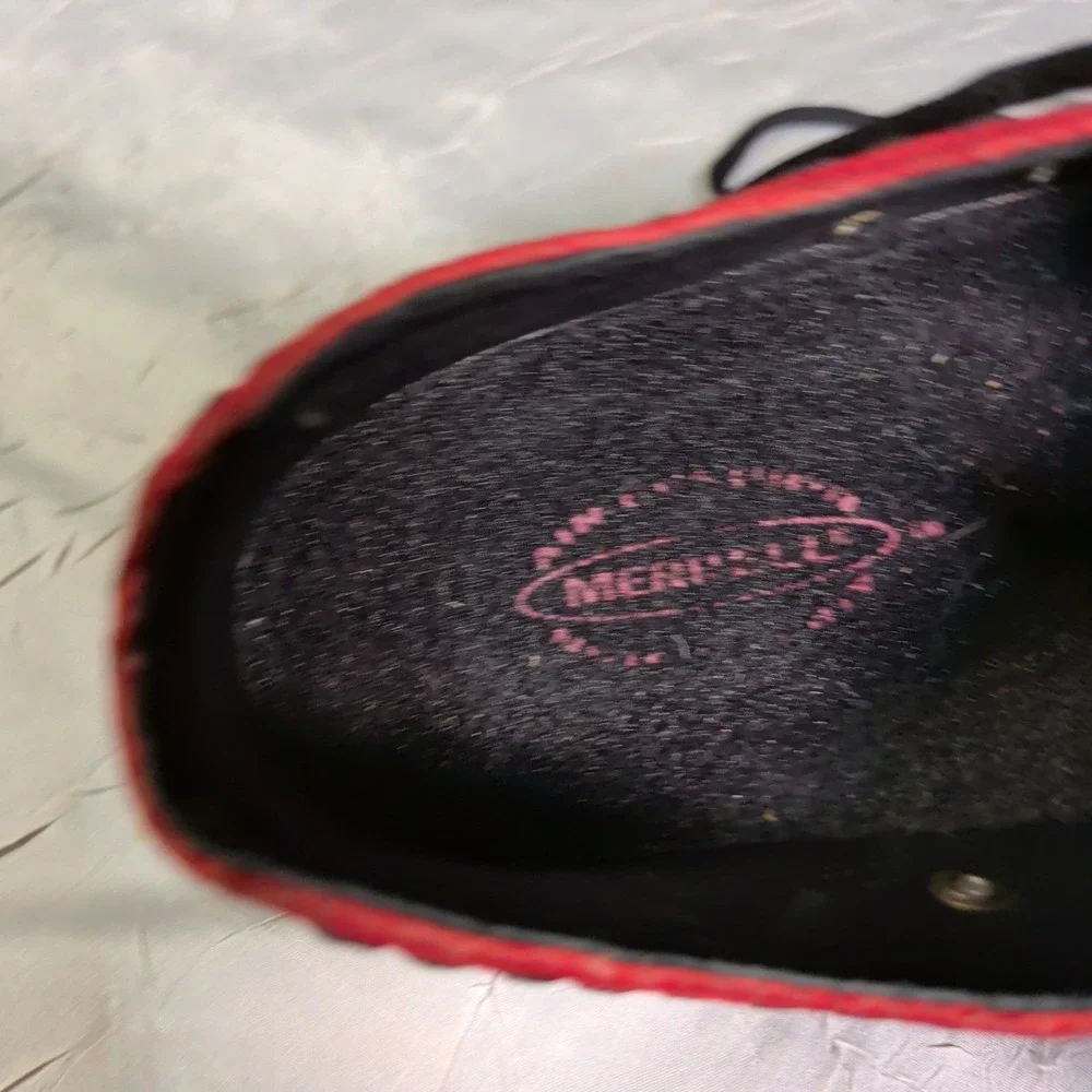 Merrell Jungle Climb Shoes Womens Size 7 Red Suede Hiking Sneakers Gorpcore